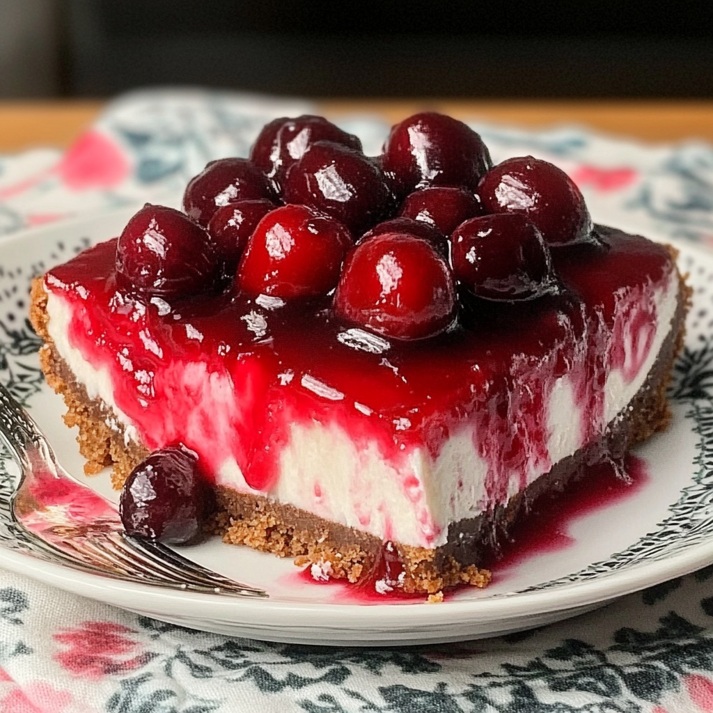 No Bake Cherry Cheesecake